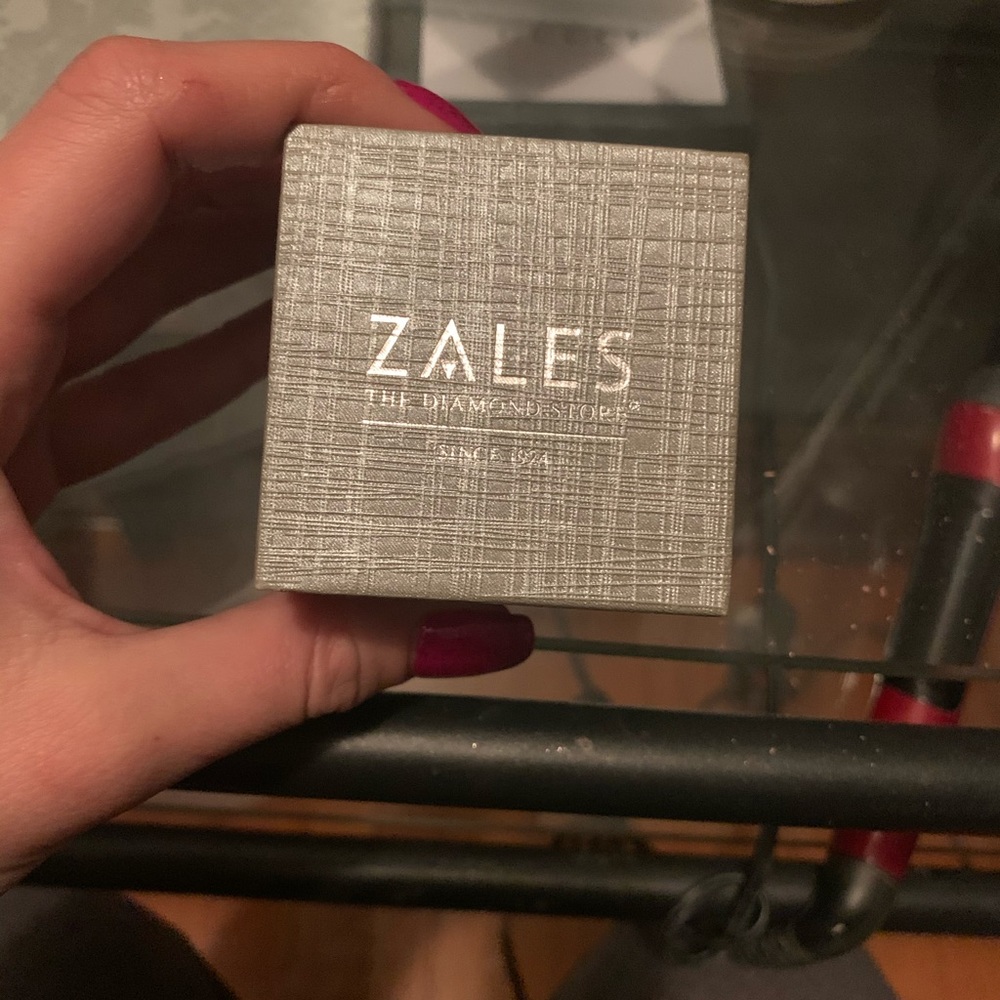 Zales Rose Gold and Silver Teardrop Diamond Ring - Picture 5 of 11